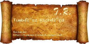 Tumbász Richárd névjegykártya