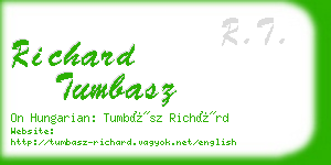 richard tumbasz business card